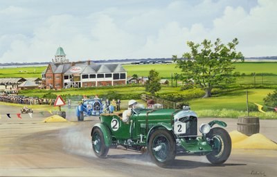 Speed Six Bentley v Brooklands 1930, 1986 od Richard Wheatland